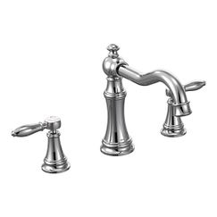 Grifo para bañera romana de arco alto con dos manijas en cromo