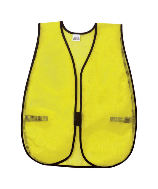 Safety Works Safety Vest Fluorescent Green One Size Fits All