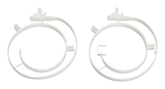 Deflect-O 4 in. L X 4 in. D White Plastic Dryer Vent Clamp