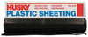 Husky Plastic Sheeting 4 mil T X 3 ft. W X 50 ft. L Polyethylene Black 4 pk