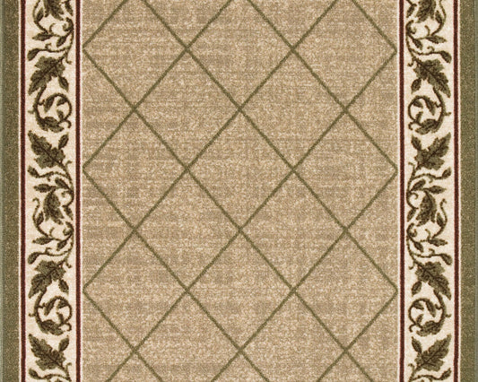 Multy MT1000848 26" X 70' Tan Regent Pattern Carpet Runner