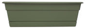 Bloem Llc Dcbt24-42 7.5 X 24 X 5.75 Living Green Dura Cotta Window Box Planter With Tray