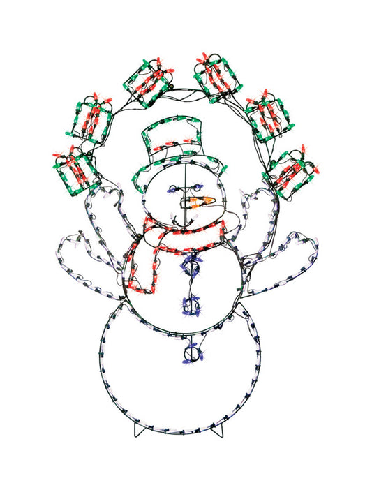 60" Pro-Line LED Snowman with Gifts Animation with 265 LEDS