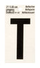 Hy-Ko 2 in. Reflective Black Vinyl Letter T Self-Adhesive 1 pc. (Pack of 10)