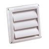 Deflect-O Jordan 4.75 in. L X 4 in. D White Plastic Dryer Vent Cover