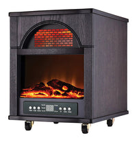 Konwin Brown Wood 1500W 120V 12.5A 2-Settings Infrared Heater 15.8 H x 12.8 W x 15.7 D in.