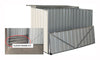 Build-Well 4 ft. x 3 ft. Metal Horizontal Storage Shed with Floor Kit
