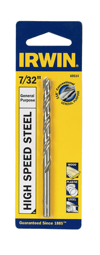Irwin 7/32 in. X 2-3/8 in. L High Speed Steel Drill Bit 1 pc