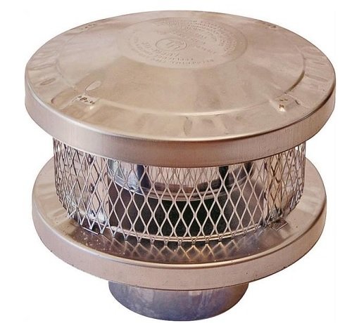 TAPA DE CHIMENEA DE ACERO INOXIDABLE DE 8"