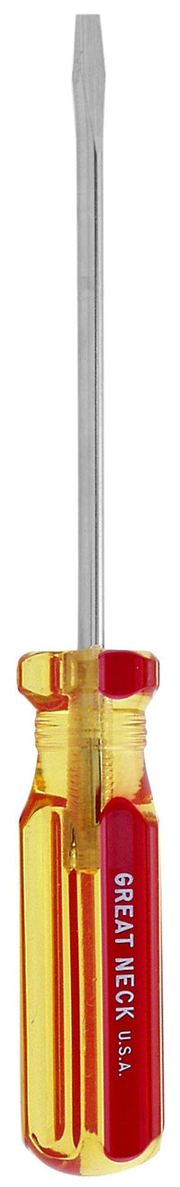 Great Neck G43C 3/16 X 4 Professional Round Shank Slotted Screwdriver