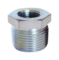 Yunque de 1/4 pulg. MPT x 1/8 pulg. de diámetro FPT con buje hexagonal de acero