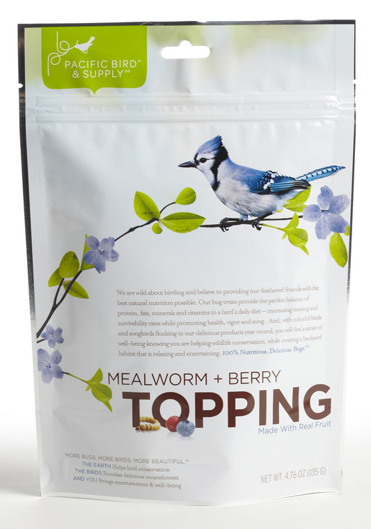 Pacific Bird & Supply Co Inc PB-0022 4.8 Oz Mealworm Berry Topping