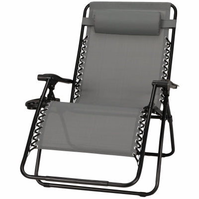 Sunny Isles Zero Gravity Chair, Coated Steel Frame, Graphite, XL