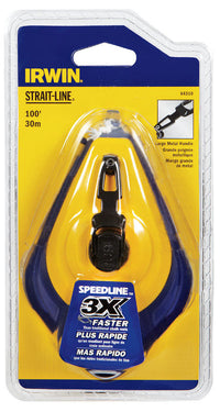 Carrete de línea de tiza Irwin Strait-Line de 2 oz., recuperación rápida, color azul, 100 pies