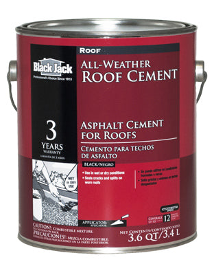 Black Jack Gloss Black Patching Cement All-Weather Roof Cement 1 gal. (Pack of 6)