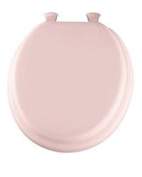 Mayfair  Round  Pink  Vinyl  Cushioned Toilet Seat