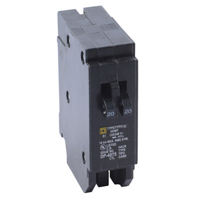 Square D Homt2020cp 20a 1p 120/240v Tandem Miniature Circuit Breaker Plug-In Mount