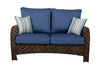 Living Accents 8799330 Blue 4 Piece Living Accents Charleston Dining Set With Brown Frame