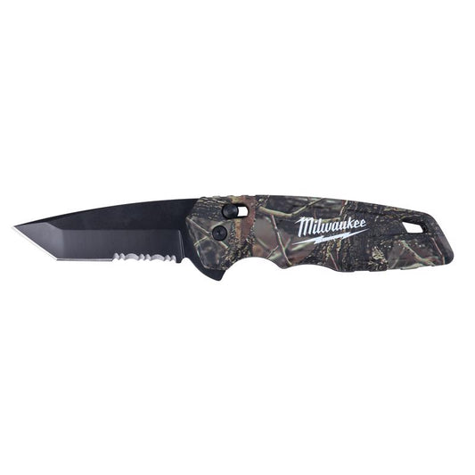 Milwaukee  Fastback  7-3/4 in. Flip  Spring Assisted Pocket Knife  Camouflage  1 pk