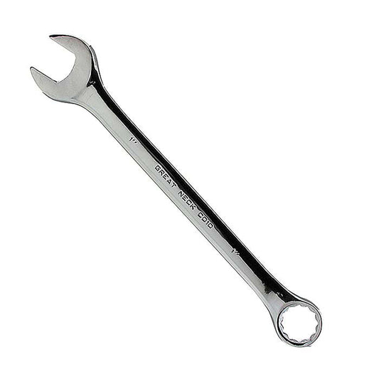Great Neck Silver Steel SAE Box End/Open End Combination Wrench for Tightening & Loosening