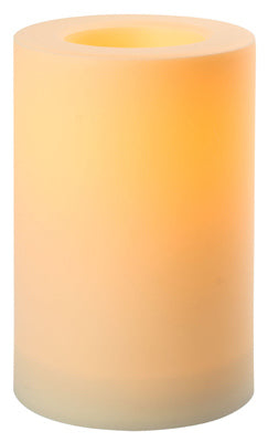 Inglow White Outdoor Pillar Candle 9 in. H x 6 in. Dia. (Pack of 4)