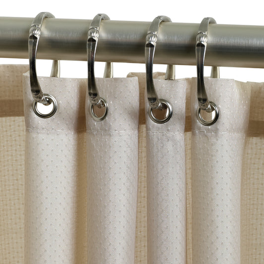 Zenith Zenna Home 72 in. H X 70 in. W Taupe Shower Curtain Liner Fabric