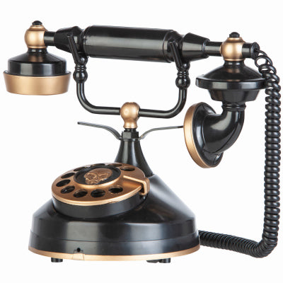 Victorian Style Telephone, Halloween Decoration, Black & Gold