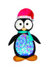 Gemmy  LED  White  90.16 in. Inflatable  Penguin with Kaleidescope Lighting