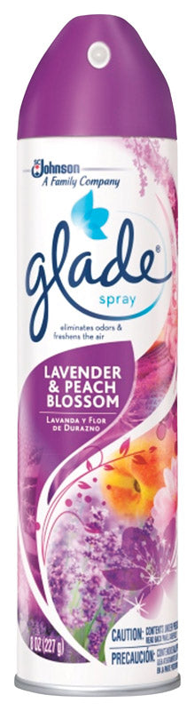 Glade Lavender & Peach Blossom Scent Air Freshener 8 oz. Aerosol (Pack of 12)