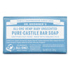 Dr. Bronner Organic Unscented Scent Pure-Castile Baby Bar Soap 5 oz (Pack of 12).