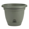Bloem Lucca 8.8 in. H X 10 in. D Plastic Planter Living Green (Pack of 6)