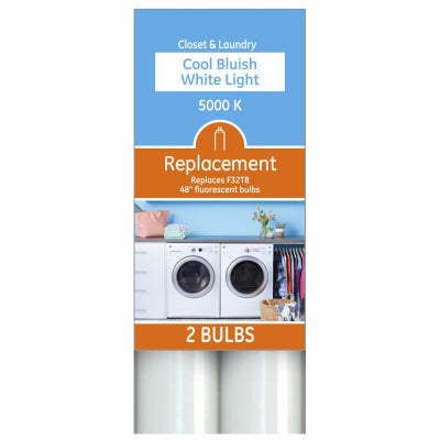 LED Linear Light Bulbs, T8, Frosted Day Light, 1800 Lumens, 15-Watt, 48-In., 2-Pk. USA