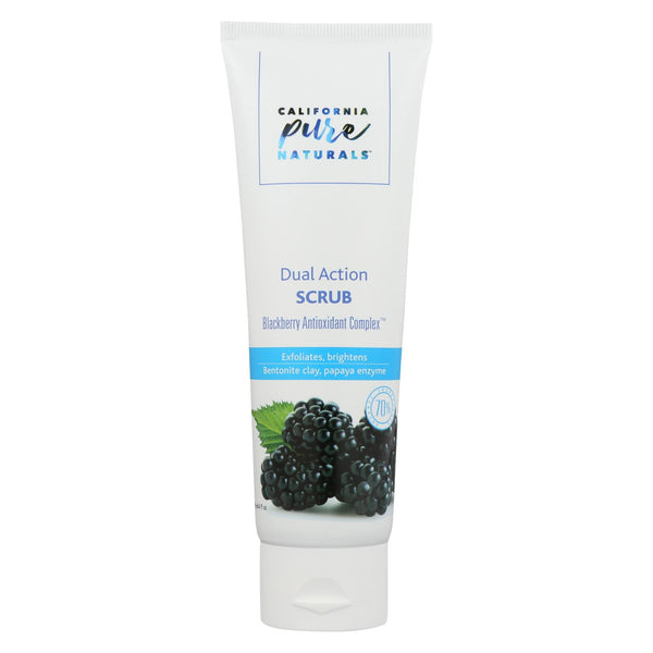 California Pure Naturals - Limpiador facial - Exfoliante de doble acción - 4 oz.