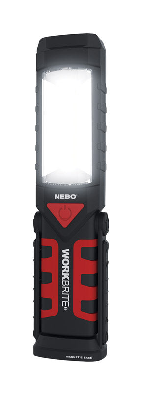 Nebo Workbrite 2 Aluminum Black/Red LED COB Flashlight  220 lm. AAA Battery (Pack of 12)