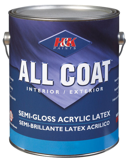 H&K Paint Company Acrylic Latex Paint Interior/Exterior Semi Gloss Vintage White 1 Gl (Case of 4)