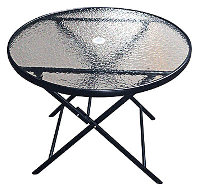 Marbella Folding Steel Table, 35-In. Round
