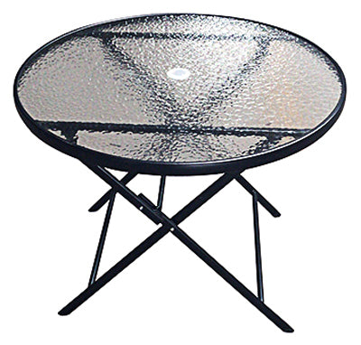 Marbella Folding Steel Table, 35-In. Round