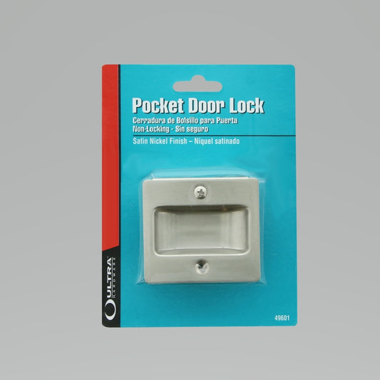 Ultra Hardware Satin Nickel Metal Pocket Door Privacy Lock 1 pc