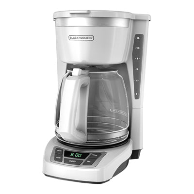 Programmable Coffee Maker, White, 12-Cup