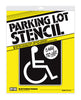 Hy-Ko English White Informational Parking Lot Stencil 37 in.   H X 29.25 in.   W