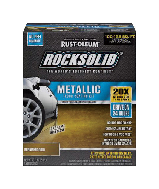 Rust-Oleum Rocksolid Burnished Gold Epoxy Floor Paint 70 Oz. (Pack Of 2)