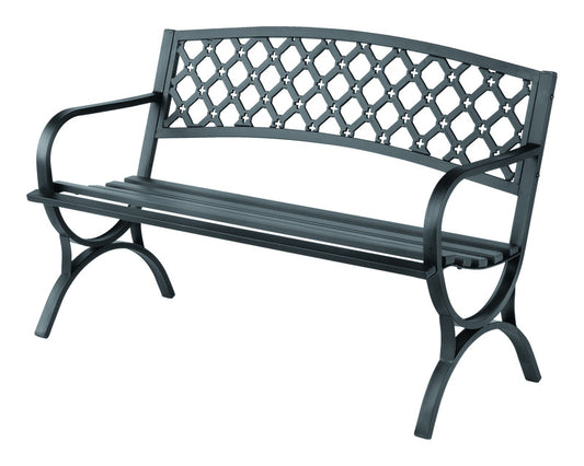 Living Accents  Ornate  Park Bench  Steel  33.5 in. H x 50.4 in. L x 23.4 in. D