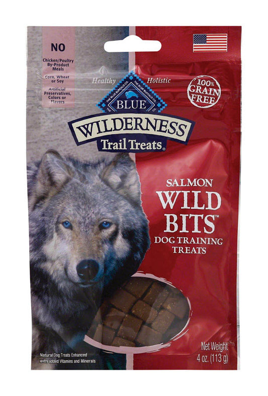 Blue Buffalo  Blue Wilderness  Salmon  Grain Free Treats  For Dog 4 oz. 1 pk