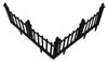 Estate Series Wrought-Iron Style Border Fencing – 10 Feet - Black