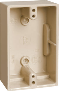 Thomas & Betts 4-1/2 in.   Rectangle Urea Surface Mount Box Ivory