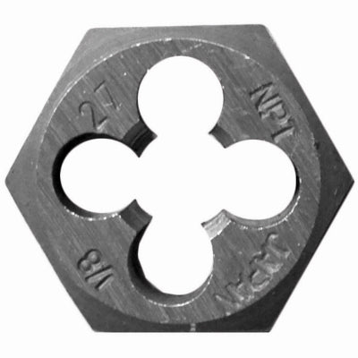 Hexagon Pipe Die, 1/8-27 National Pipe Thread, 1-In.