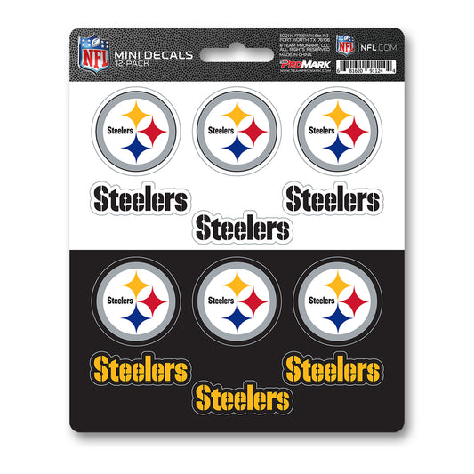 NFL - Pittsburgh Steelers 12 Count Mini Decal Sticker Pack