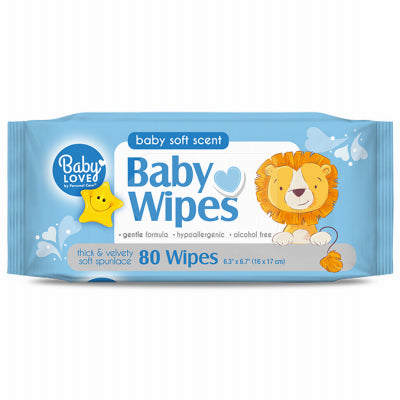 Spunlace Baby Wipes, Alcohol-Free, 80-Ct. (Pack of 12)