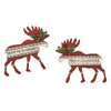 Gerson Moose Plaques Christmas Decoration Multicolored Wood 1 pk (Pack of 6)