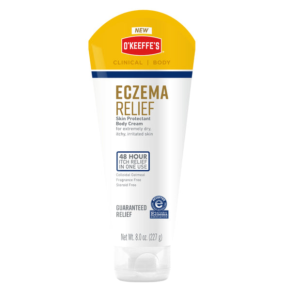 Crema corporal para aliviar el eczema O'Keeffe's White, 8 oz, paquete de 1